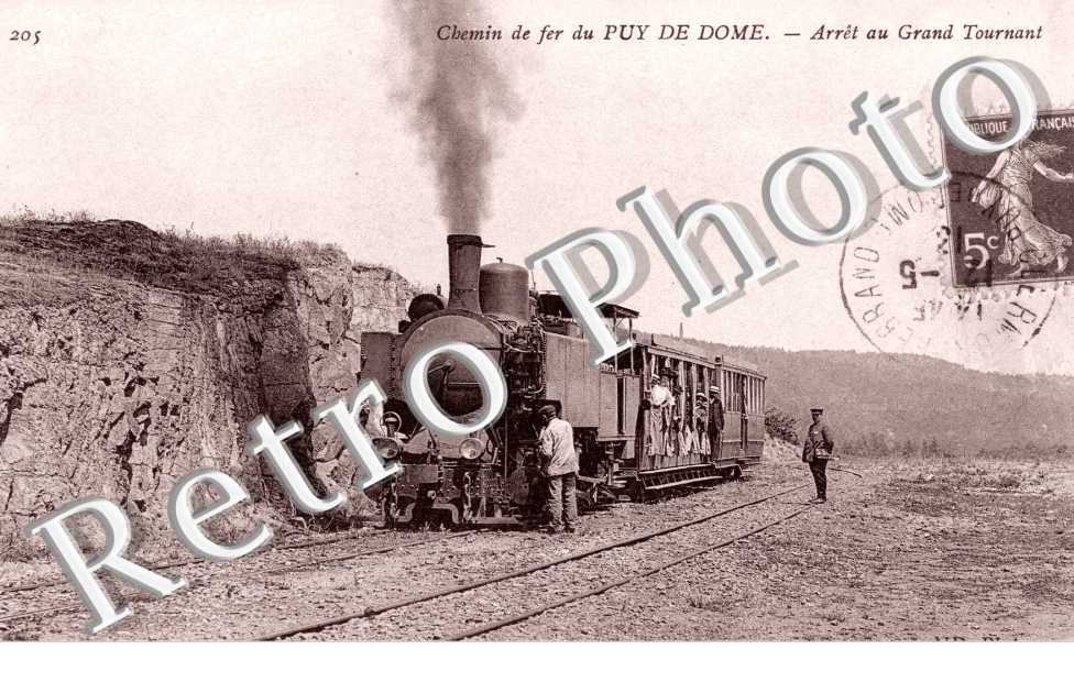 le chemin de fer du P. de D. Arret au Grand Tournant