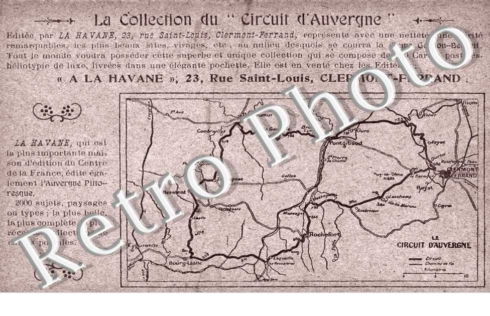 Circuit d'Auvergne  Coupe Gordon Bennett A LA HAVANE 23 rue Saint-Louis