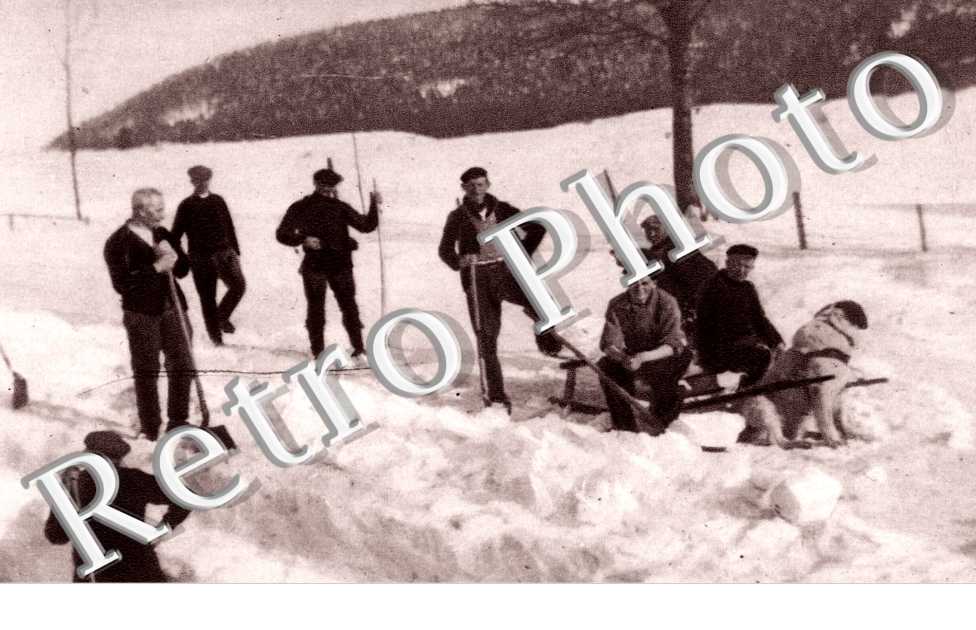Longevilles Mont d'Or -  Sous la neige le 10 mars 1935