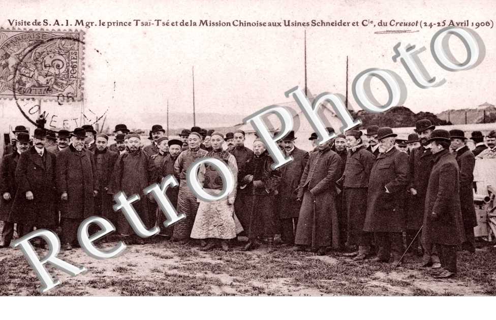 visite de S. A. I. Mgr le prince Tsai-Tse aux usines Schneider 24-25 avril 1906