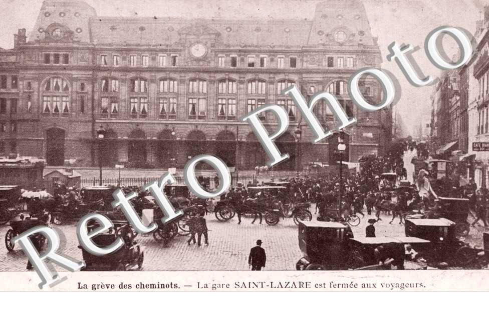 La gre des cheminots La gare Saint lazare est ferm