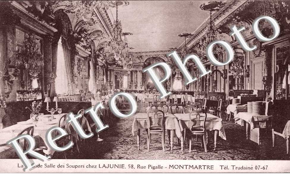 la grande salle des soupers chez Lajunie 58 rue Pigalle Montmartre