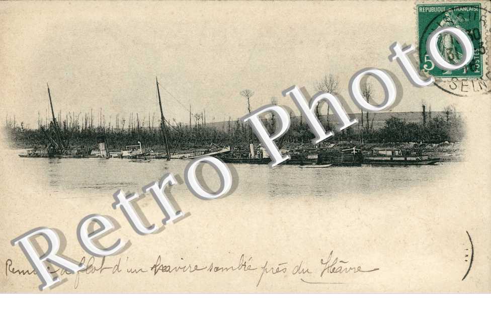 Remise flot d&#039;un navire sombrpr du Havre