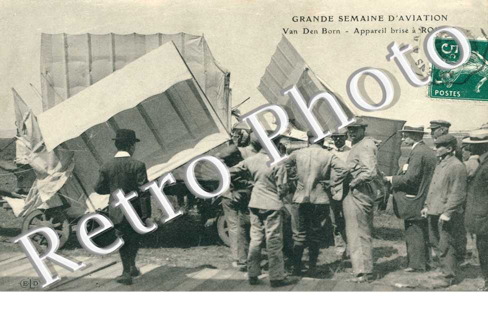 Grande semaine d'aviation - Van Den Born - Appareil brisé à Rouen