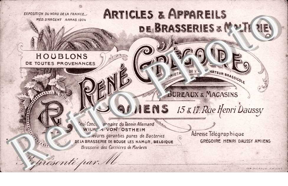 artciles et appareils de Brasseries Rene Gregoire 15 & 17 rue Henri Daussy