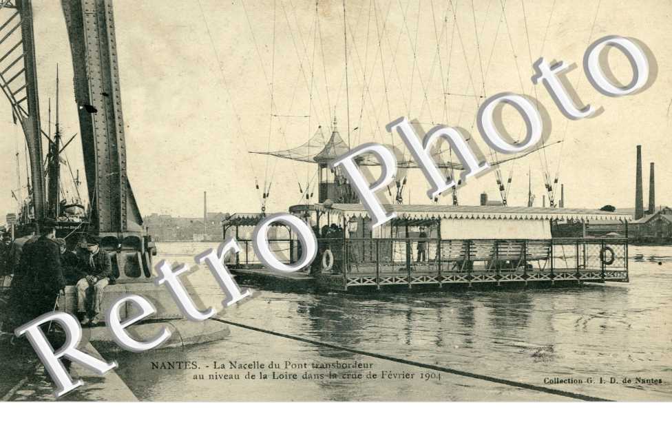 la nacelle du pont transbordeur Inondations 1904