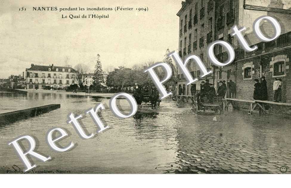le quai de l'Hopital Inondations 1904