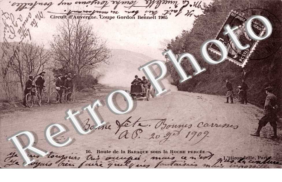 Route de la Baraque sous La Roche Percee Coupe Gordon Bennett 1905