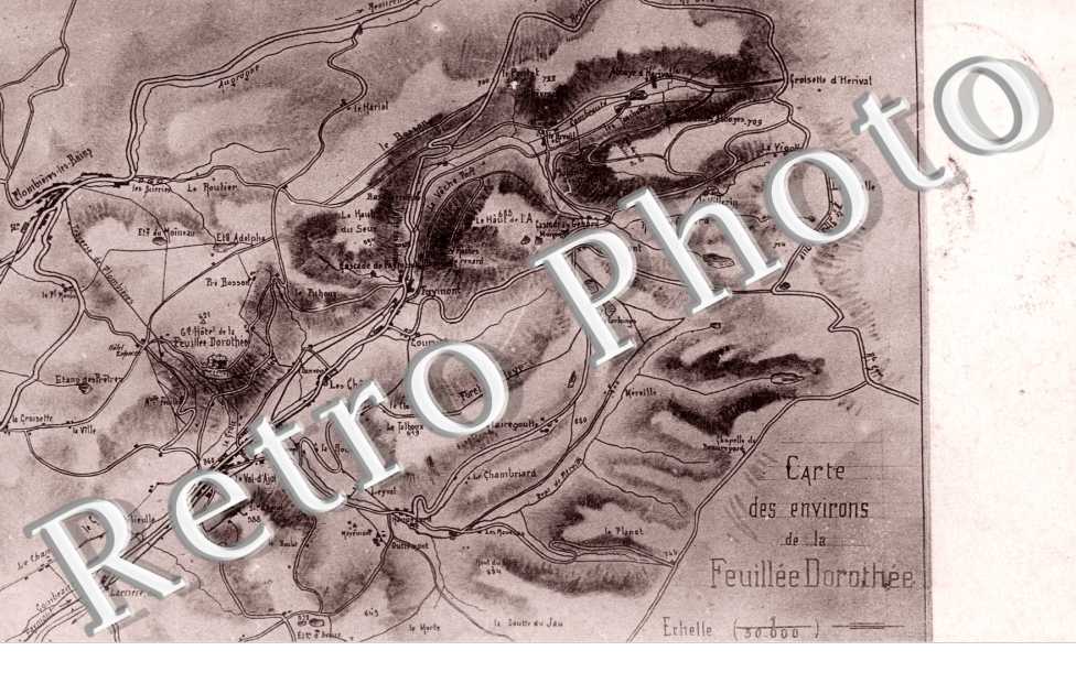 Carte des environs de la Feuillee Dorothee