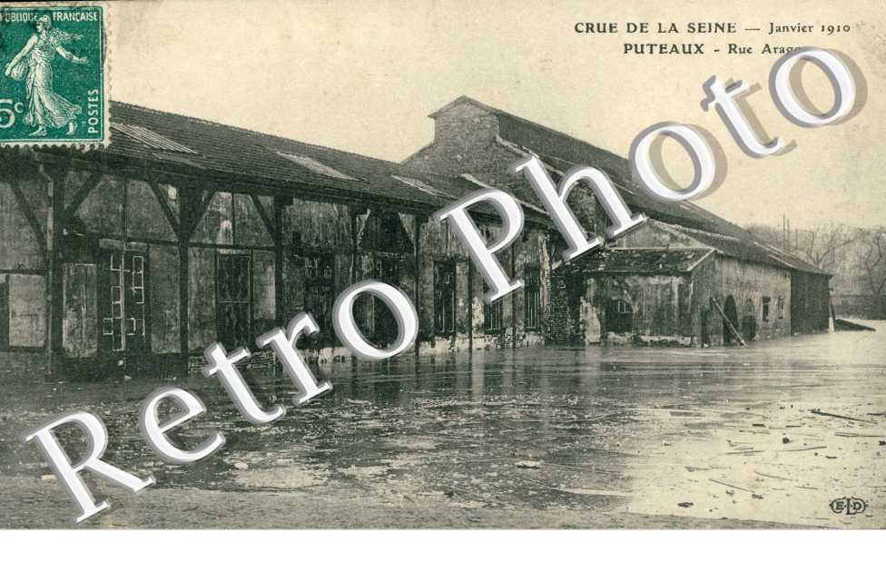 crue de la Seine Janvier 1910 Rue Arago