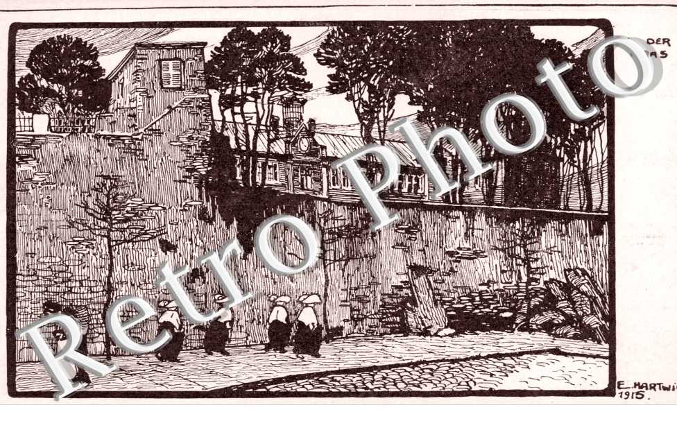 An der Maas - carte militaire allemande E. Hartwig 1915