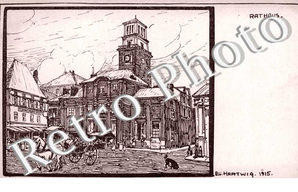 Rathaus  - carte militaire allemande E. Hartwig 1915