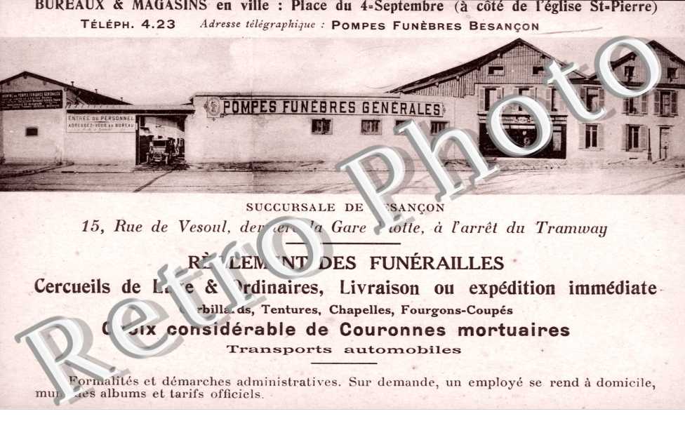 Pompes Funebres Generales 15 rue de Vesoul