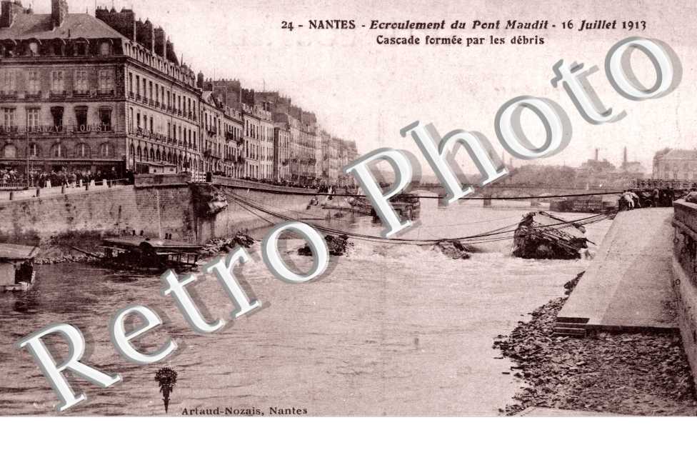 ecroulement du Pont Maudit 16 juillet 1913 cascade formee par les debris