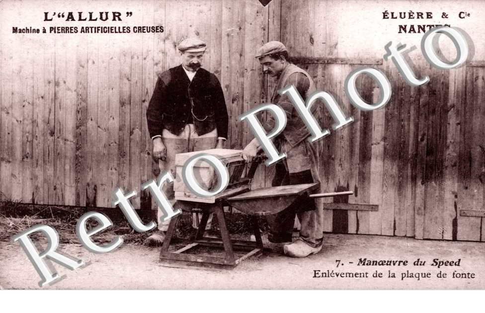 Eluere & Cie " L'Allur " machines a pierres creuses Enlevement de la plaque de fonte