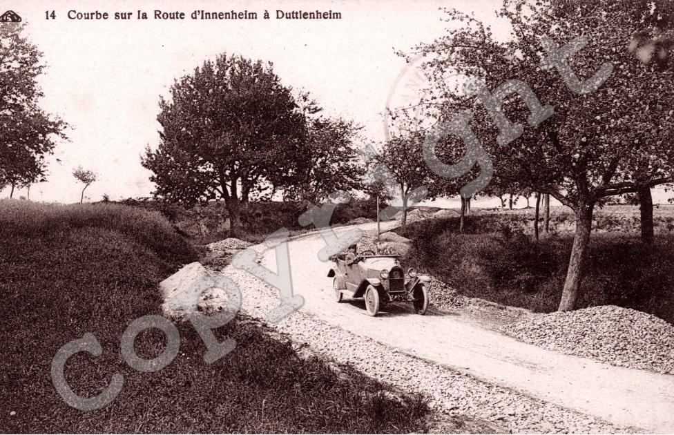 Courbe sur la route d&#039;Innenheim a Duttlenheim