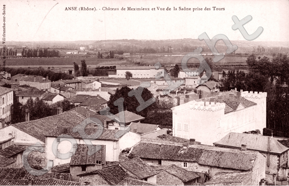 Chateau de Meximieux et Vue de la Saone