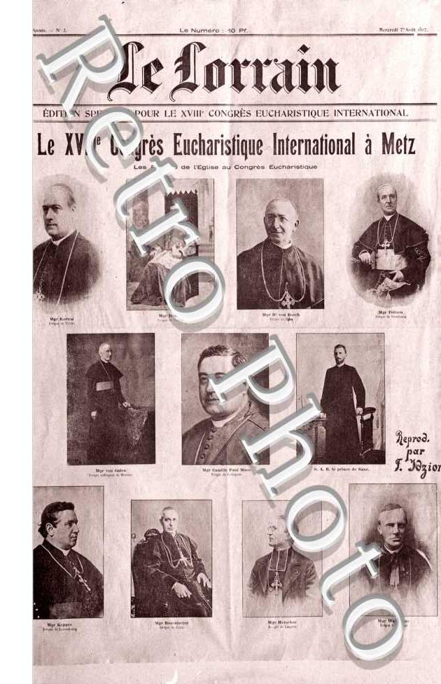 le Lorrain Le 18 eme congres Eucharistique International de Metz
