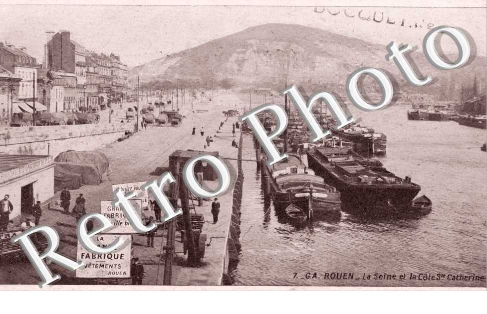 La Seine et la cote Sainte-Catherine - Pubs de la Grande Fabrique