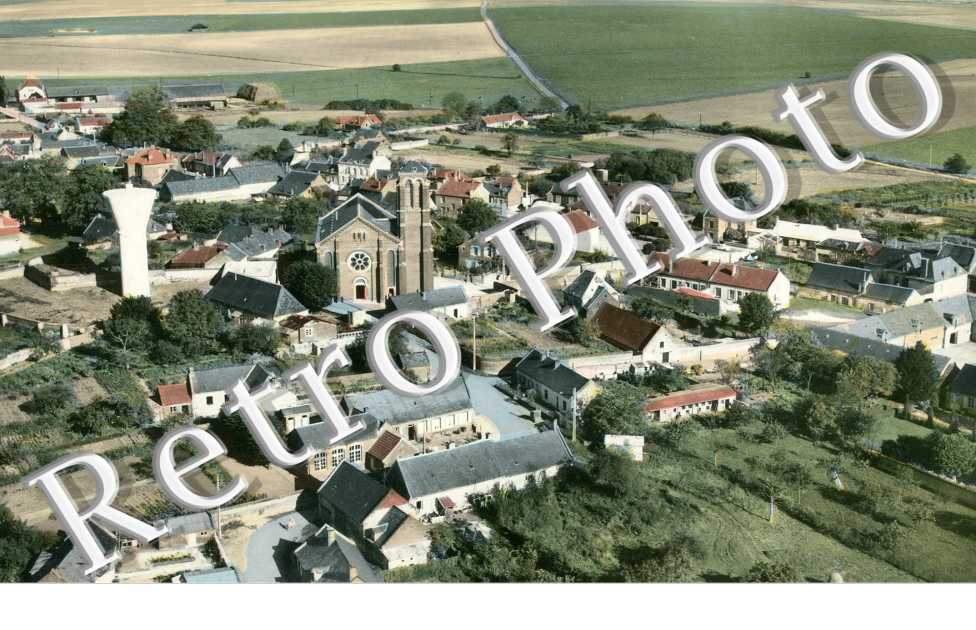 Couvron Le centre Vue aerienne