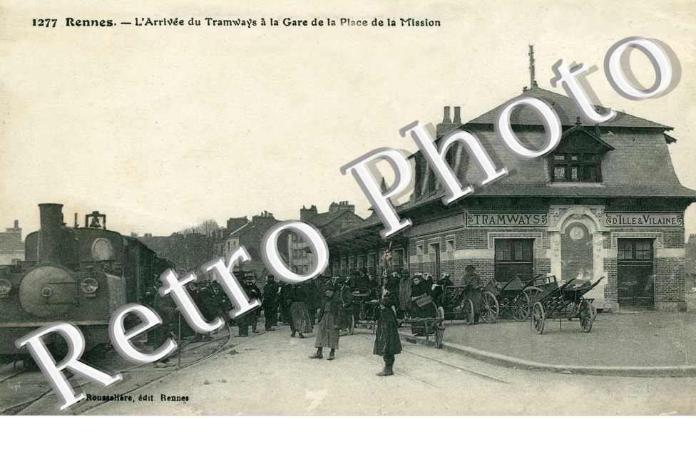 l'arrivee du tramway a la gare de la place de la Mission