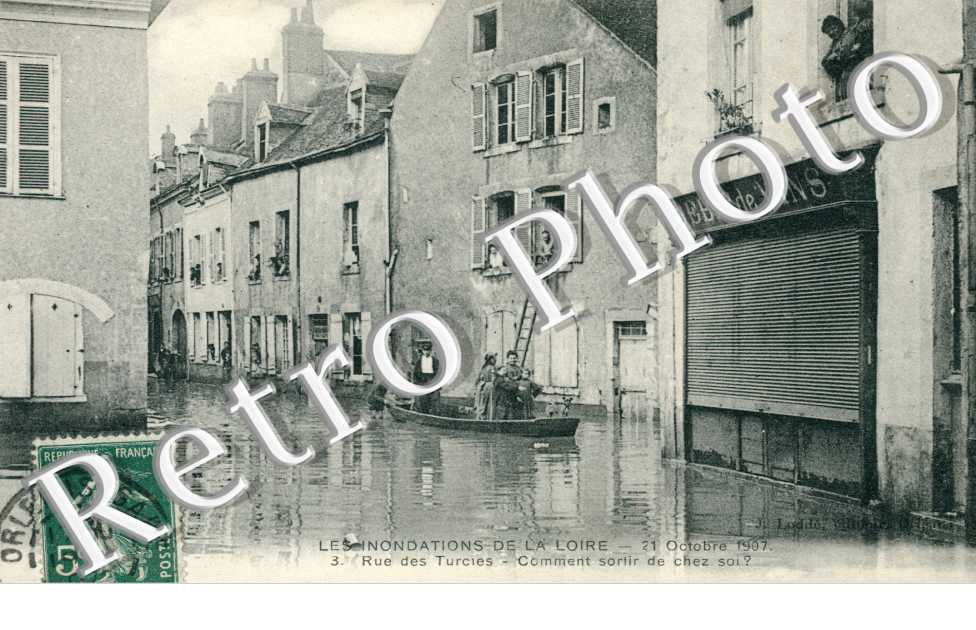 Inondations du 21 octobre 1907 - Rue des Turcies