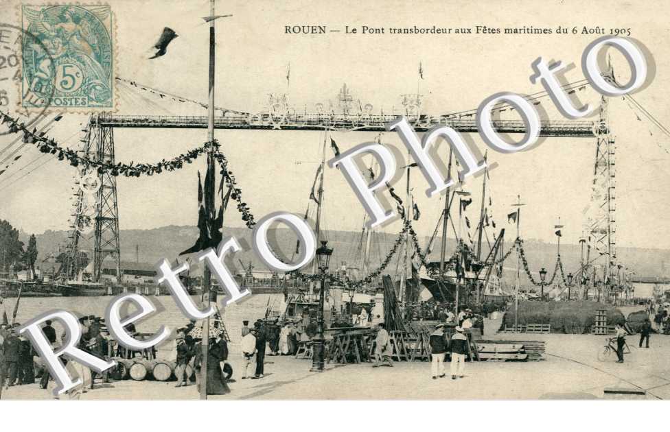Le Pont Transbordeur aux fetes maritimes du 6 Aout 1905