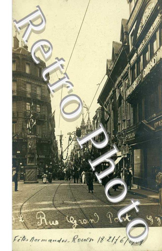 Rue Grand Pont - Fetes Normandes 1909