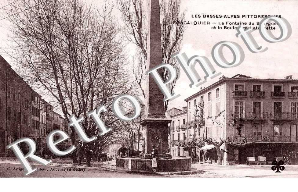 la fontaine du Bourguet et le boulevard Latourette