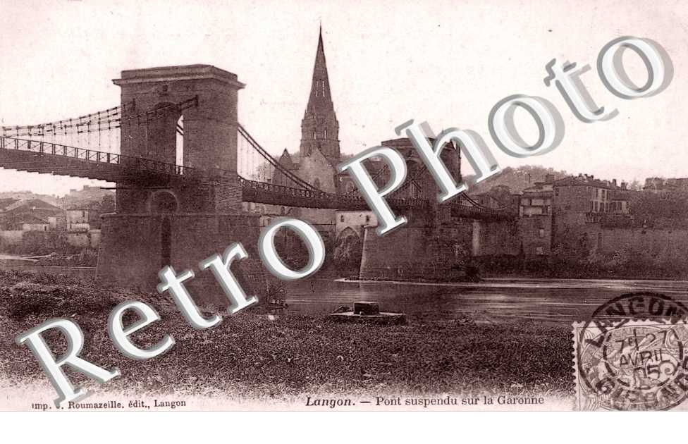 Pont suspendu sur la Garonne