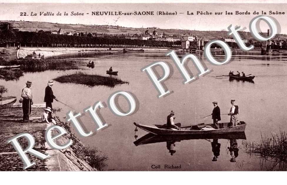 La peche sur les bords de la Saone (couleur)