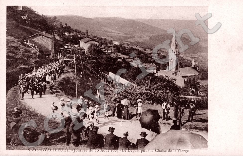 journee du 20 aout 1905, le depart pour la chaise de la vierge