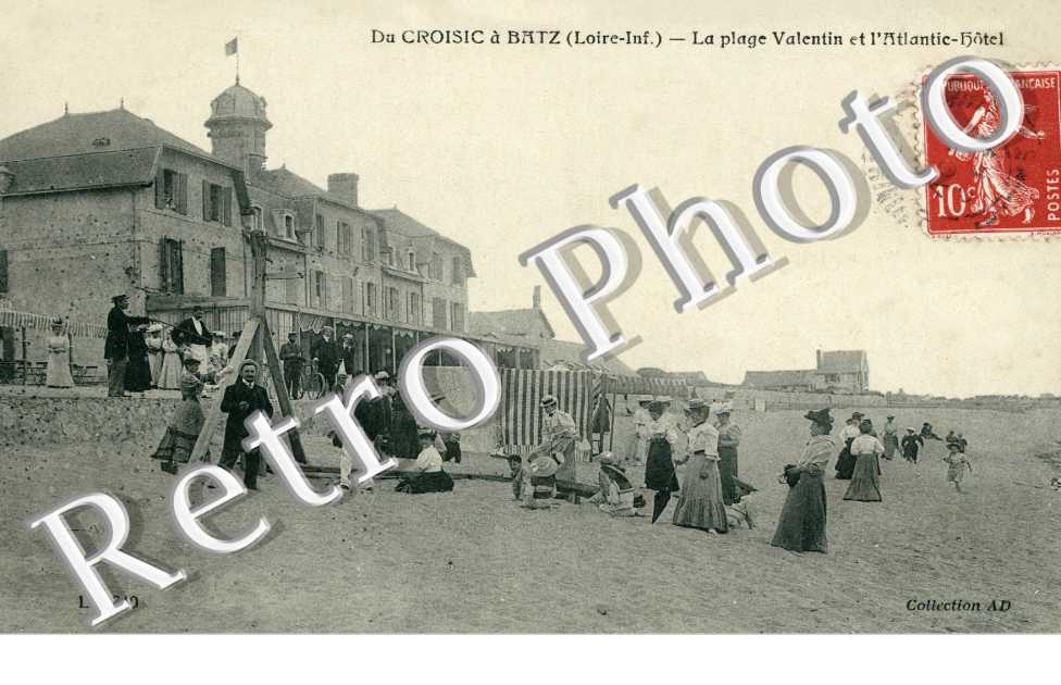 du Croisic a Batz -  La plage Valentin et l'Atlantic-Hotel