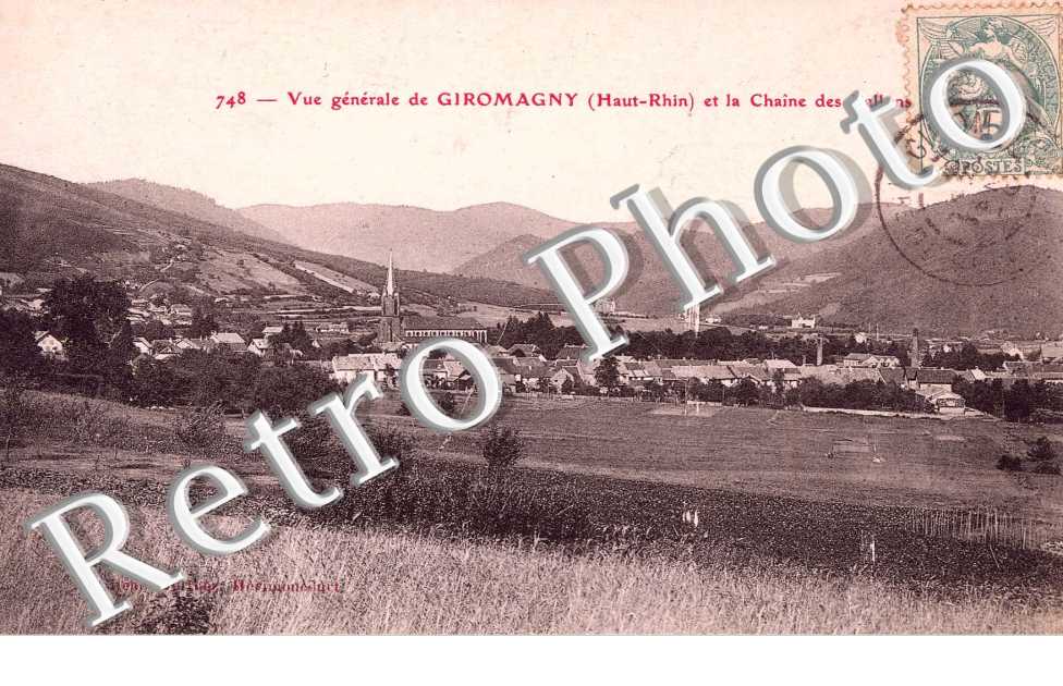 VUE GENEALE DE GIROMAGNY ET LA CHAINE DES BALLONS