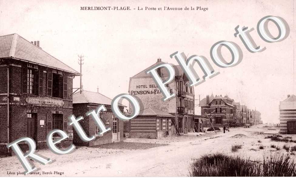 Plage - La poste et l&#039;avenue de la plage