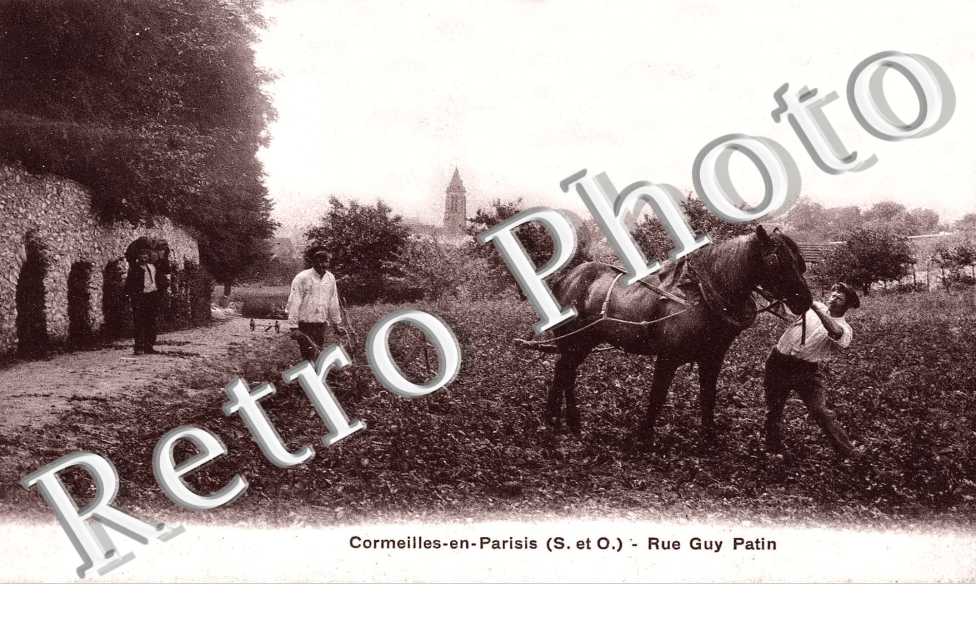 Rue Guy Patin - Attelage de cheval Charrue - agriculture