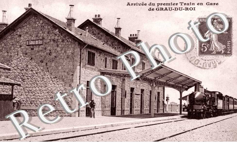 arrivee du premier train en gare de grau du roi
