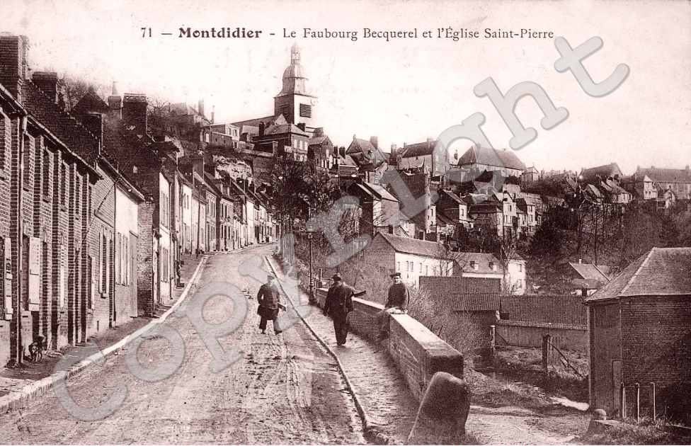 Le faubourg Becquerel et l&#039;eglise  Saint Pierre