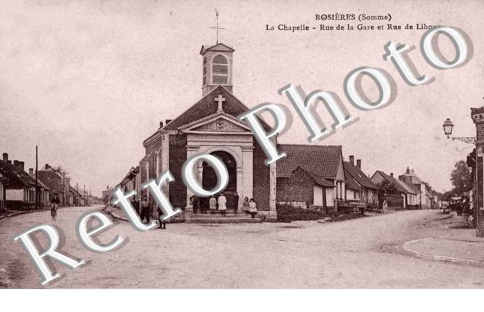 La chapelle - Rue de la gare et rue de Lihons