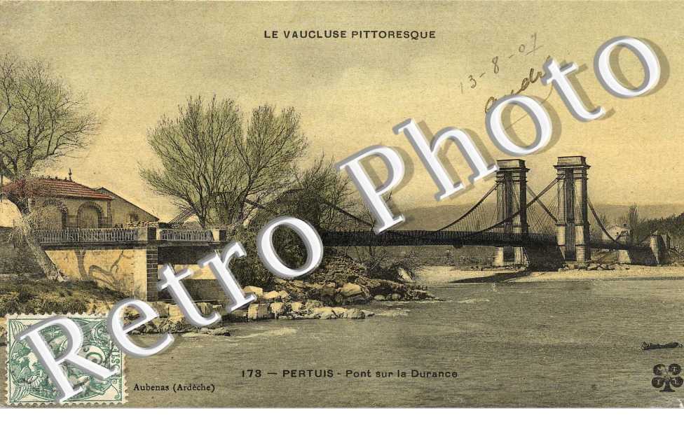 Pont suspendu sur la Durance