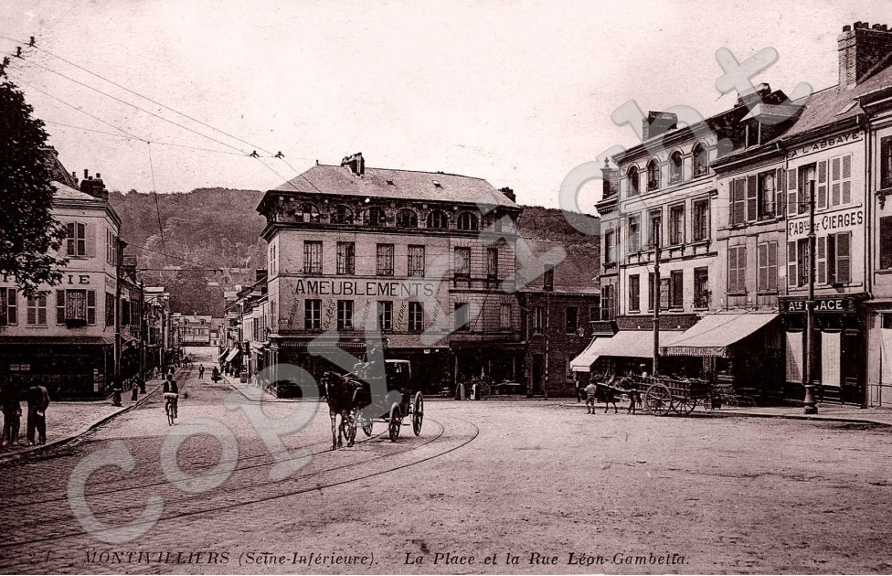 La place et la rue leon Gambetta