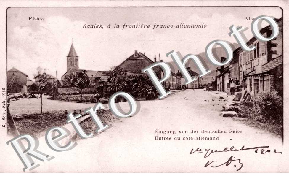a la frontiere franco allemande, entree du cote allemand