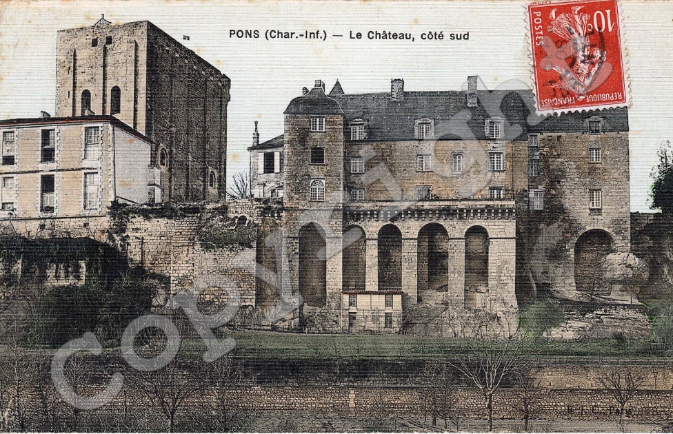 le chateau cote sud (couleur, tramee)