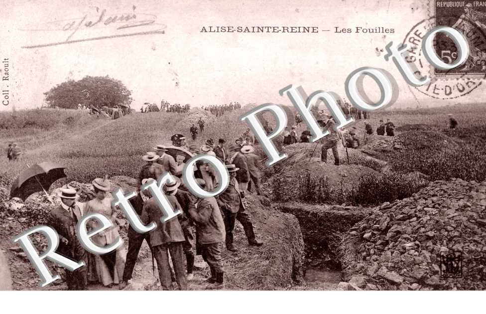 Les fouilles près
