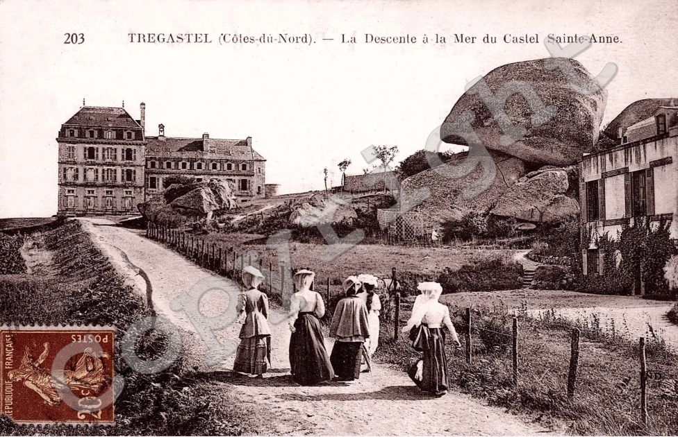 la descente a la mer du Castel Ste Anne