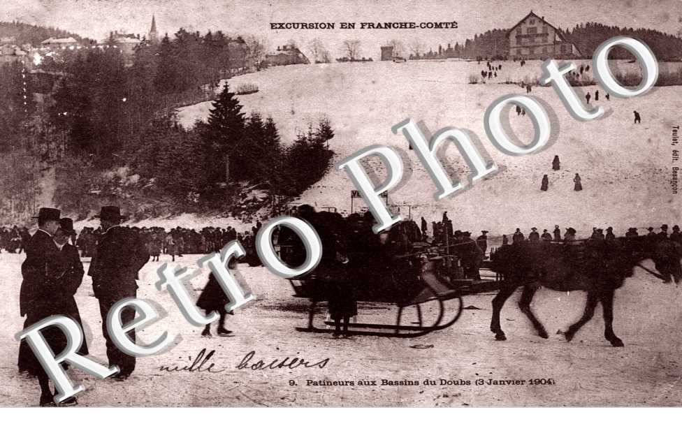 patineurs aux bassins du Doubs (3 janvier 1904)