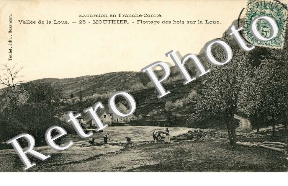 flottage des bois sur la Loue
