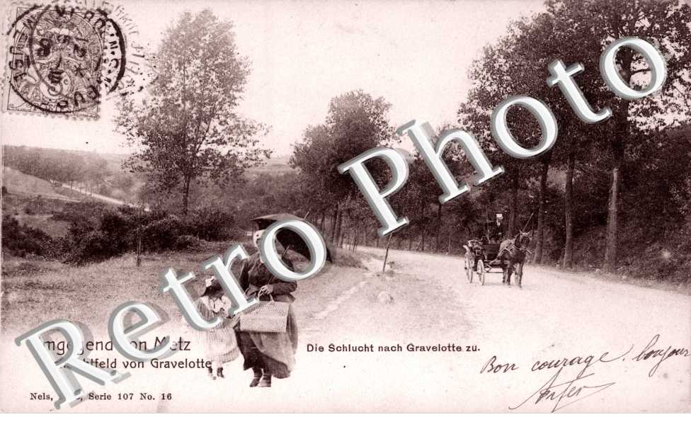 Die Schlucht nach Gravelotte zu. Nels serie 107 n° 16