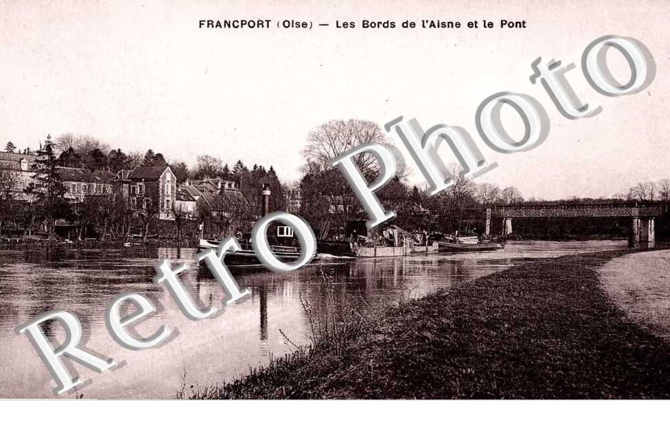 Les bords de l'Aisne et le pont