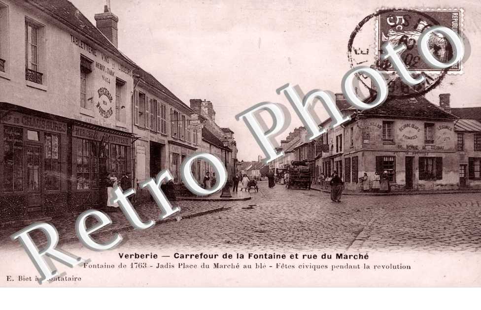 Carrefour de la fontaine et rue du marche